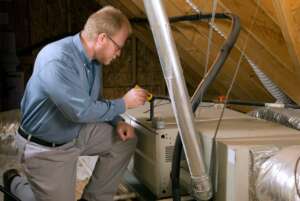 making furnace repairs